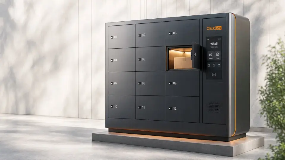 ClickBox – inteligentna szafka paczkowa z 12 modułami i ekranem terminala